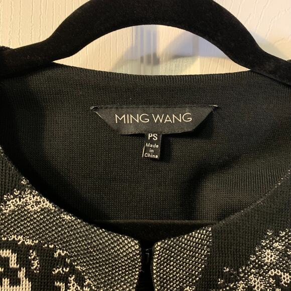 Ming Wang Women's Black Knit Jacket Petite Size PS Neutral Travel Open Front - Picture 4 of 6